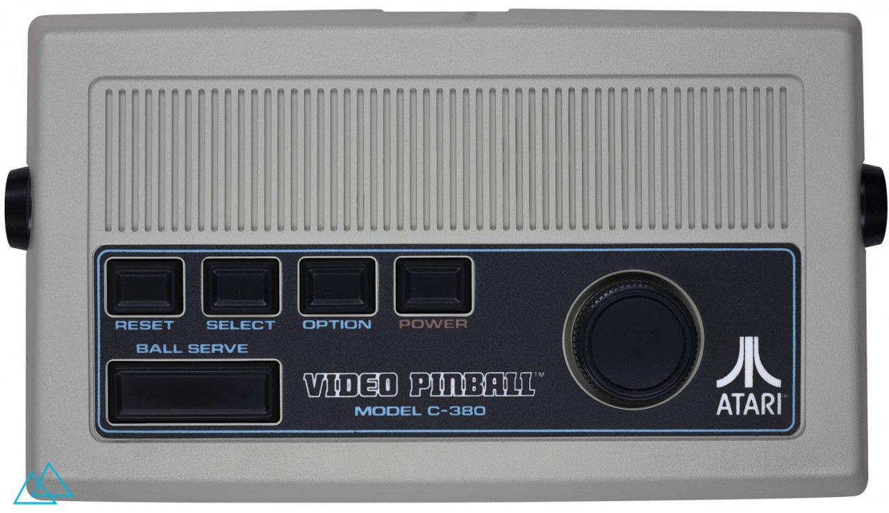 Top view dedicated video game console Atari C-380 (white edition)