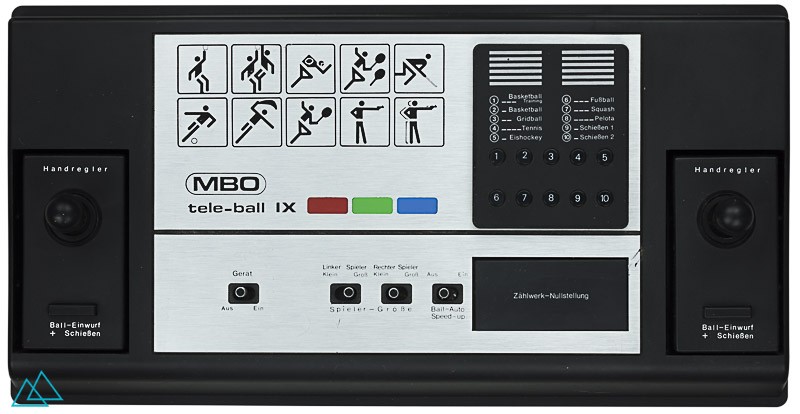 Top view dedicated video game console MBO Tele-ball IX