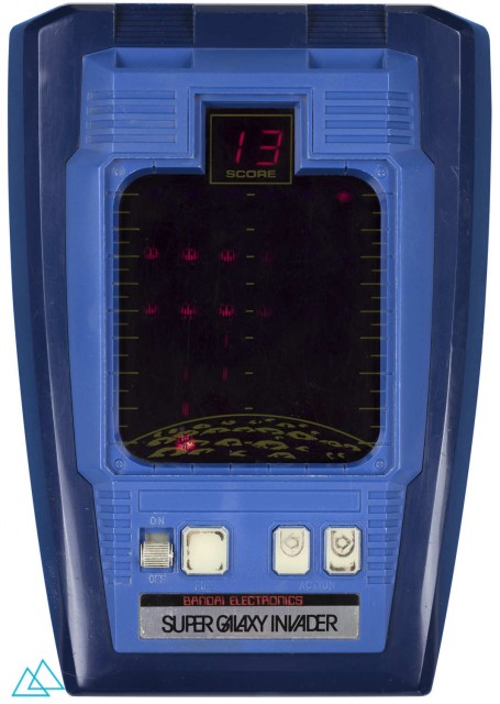Top view dedicated electronic game handheld console Bandai Electronics Super Galaxy Invader